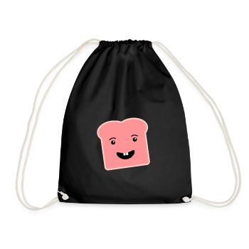 Toast - bread gifts - Drawstring Bag - black - Front