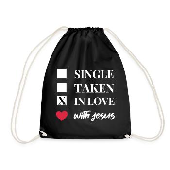 Célibataire Amoureux de Jésus | Des vêtements chrétiens ! - Sac de sport léger - noir - Devant