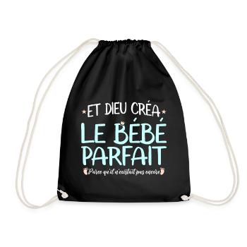 Et dieu créa le bébé parfait body mignon naissance - Sac de sport léger - noir - Devant
