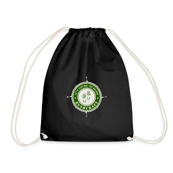 Let's explore the nature - Bushcraft - Drawstring Bag - black - Front