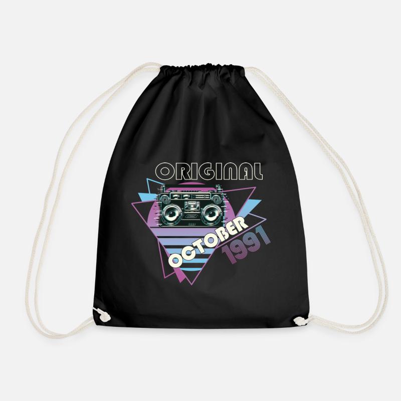 Vintage 1991 31 Geburtstag Geschenk Retro Kassette - Turnbeutel - Schwarz