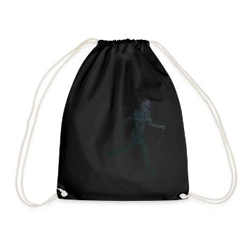 Marcheur masculin Marche nordique Femmes - Sac de sport léger - noir - Devant