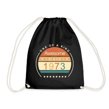 Cadeau d’anniversaire - Unique en son genre depuis 1973 - Sac de sport léger - noir - Devant