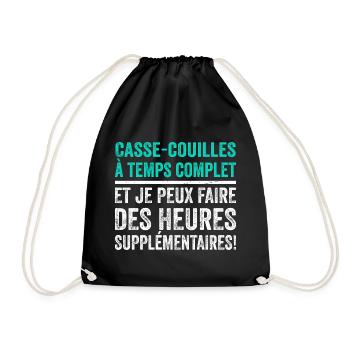 Casse-couilles À Temps Complet - Sac de sport léger - noir - Devant