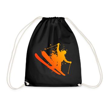 Men's Slopestyle Ski Freestyle Freestyle Ski - Drawstring Bag - black - Front