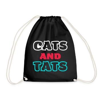 Chats et Tats - Sac de sport léger - noir - Devant