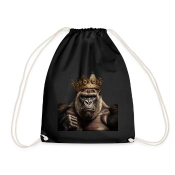 Monkey King Affenkönig Kong King - Drawstring Bag - black - Front