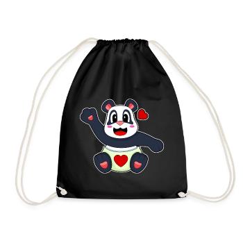Couche pour bébé panda - Sac de sport léger - noir - Devant