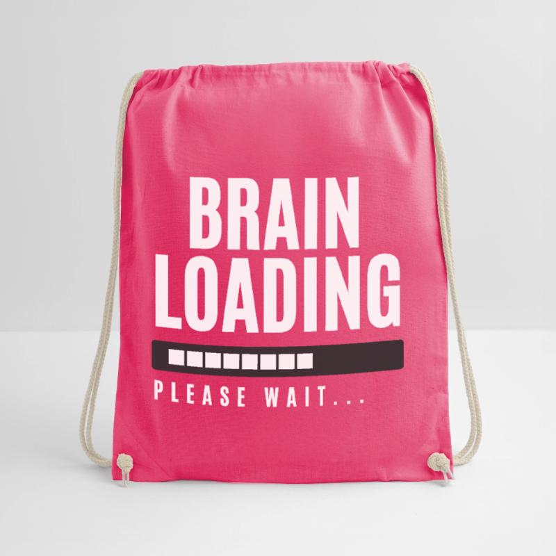Brain Loading Please Wait Drawstring Bag