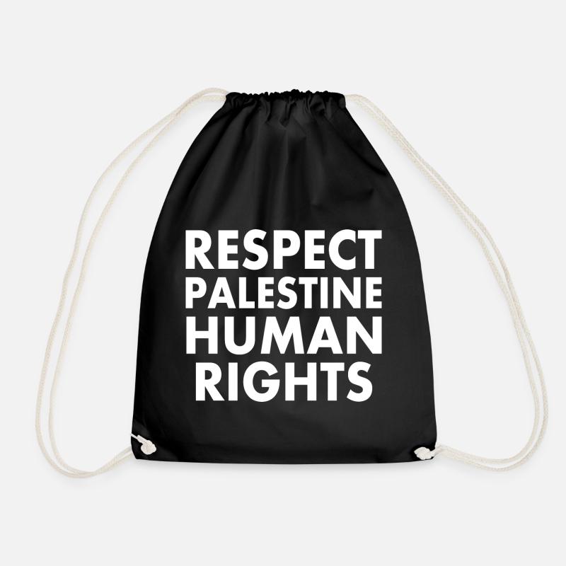 Respect palestine human rights - Turnbeutel - Schwarz