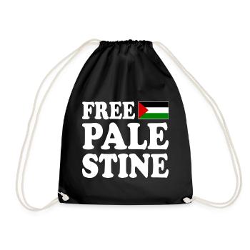 Free palestine - Drawstring Bag - black - Front