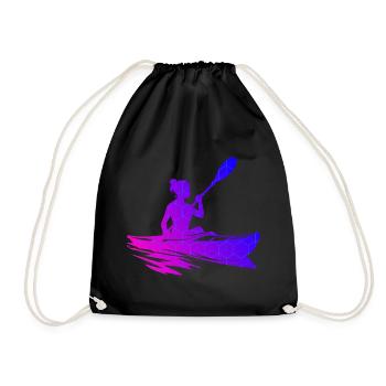Women's Kayak Kayaking Canoe Men's Kayak - Drawstring Bag - black - Front