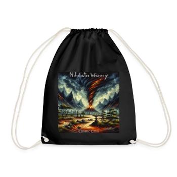 NW - Chaotic Calm - Drawstring Bag - black - Front