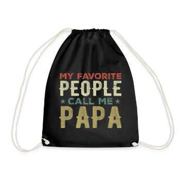 My Favorite People Call Me Papa Funny Dad Father - Sac de sport léger - noir - Devant