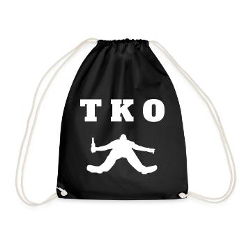 TKO Homme Ivre Évanoui Blackout Coma Blanc - Sac de sport léger - noir - Devant