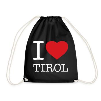 I LOVE TIROL Austria Österreich - Turnbeutel - Schwarz - Vorne