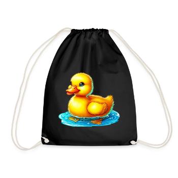 Caneton Canard Canard Canard - Sac de sport léger - noir - Devant