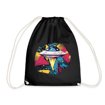 Soucoupe OVNI Scifi - Sac de sport léger - noir - Devant