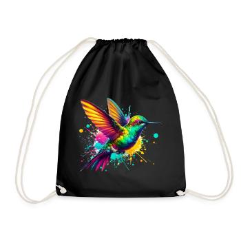 Kolibri - Turnbeutel - Schwarz - Vorne
