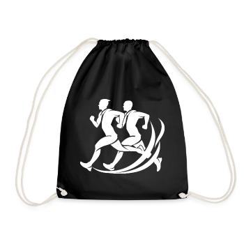 Jogger Sketch - Drawstring Bag - black - Front