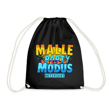Malle Party Modus Aktiviert Mallorca Gruppen Shirt - Turnbeutel - Schwarz - Vorne