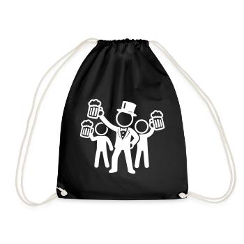Team Groom Bräutigam - Drawstring Bag - black - Front