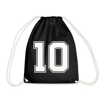 10 - Drawstring Bag - black - Front