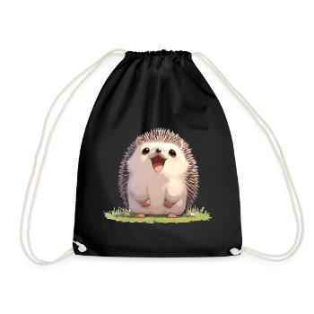 Igel - Turnbeutel - Schwarz - Vorne