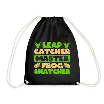 Frog Catcher Leap Catcher Master Snatcher Frog - Turnbeutel - Schwarz - Vorne