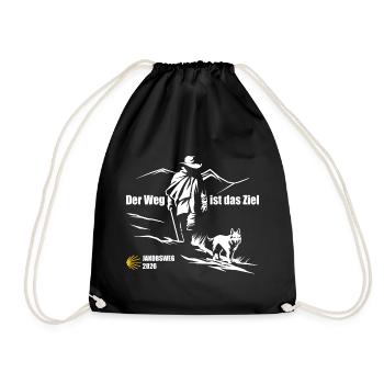 Buen Camino 2026 | Le Camino de Santiago Le voyage est le but - Sac de sport léger - noir - Devant
