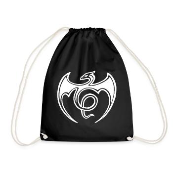 Flying White Dragon - Drawstring Bag - black - Front