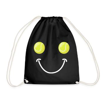Visage Heureux du Tennis - Sac de sport léger - noir - Devant