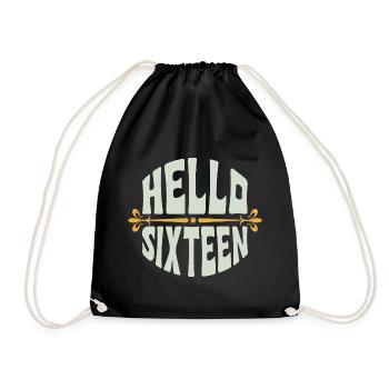 Bonjour Sixteen 16 Years Retro - Sac de sport léger - noir - Devant