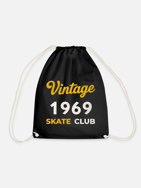 Vintage 1969 Skate Club Retro Geburtsjahr Geschenk - Turnbeutel - Schwarz