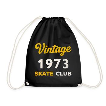 Vintage 1973 Skate Club Retro Geburtsjahr - Turnbeutel - Schwarz - Vorne