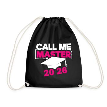 Master 2026 Graduation Graduation - Drawstring Bag - black - Front