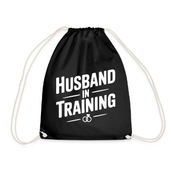 Husband in Training - Drawstring Bag - black - Front