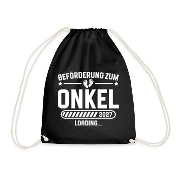 Uncle-to-be 2027 Announce Pregnancy - Drawstring Bag - black - Front