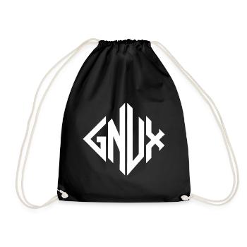 Gnux Monogram Geometry - Drawstring Bag - black - Front