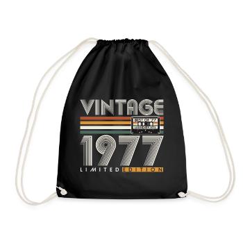 1977 Vintage Vintage Rétro Cadeau d’anniversaire - Sac de sport léger - noir - Devant