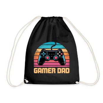 Dad Gamer Videospiele Gaming Vatertags-Geek - Turnbeutel - Schwarz - Vorne