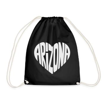 Arizona Heart Typo - Drawstring Bag - black - Front