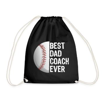 Bester Vater-Trainer aller Zeiten Baseball-Tee - Turnbeutel - Schwarz - Vorne