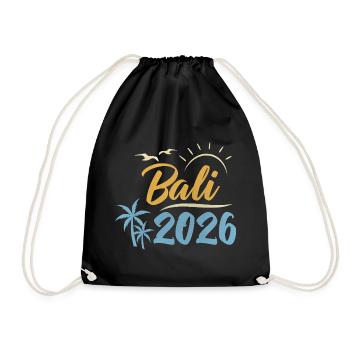 Bali 2026 - Turnbeutel - Schwarz - Vorne