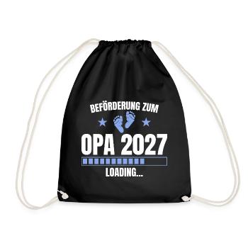 Beförderung zum Opa 2027 – Loading - Turnbeutel - Schwarz - Vorne
