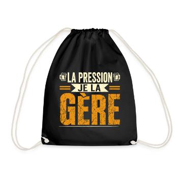 La pression je la gère - Sac de sport léger - noir - Devant
