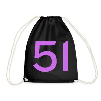 51 - Drawstring Bag - black - Front