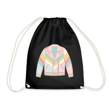 Veste arc pastel diagonale - Sac de sport léger - noir - Devant