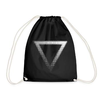 Triangle Geometric Emblem - Drawstring Bag - black - Front