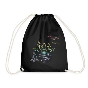 Sunset - Drawstring Bag - black - Front